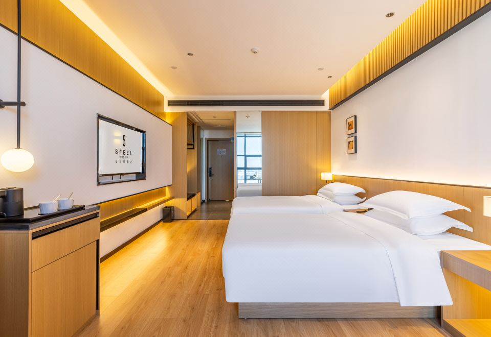 高级城景双床房