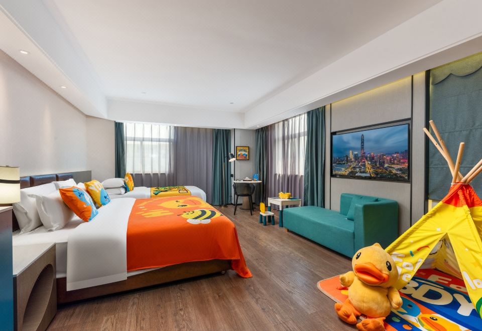 小黄鸭亲子双床套房（亲子之选+温馨布置）