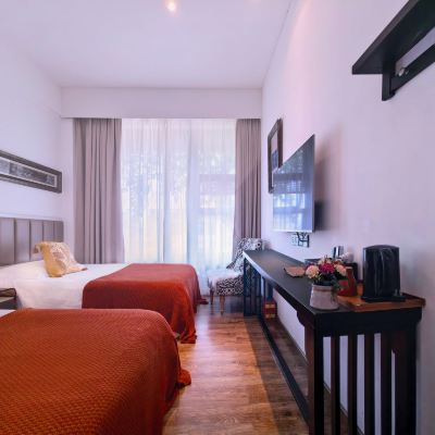 方始·陽光做被子雙床房【落地窗+零壓床+花園景】 圈圈裡·海濱花園度假民宿（深圳大鵬較場尾店）優惠