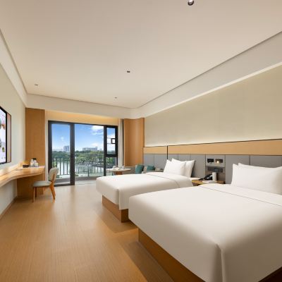 江景豪華雙床房（江景露台） 中山江畔商務酒店優惠