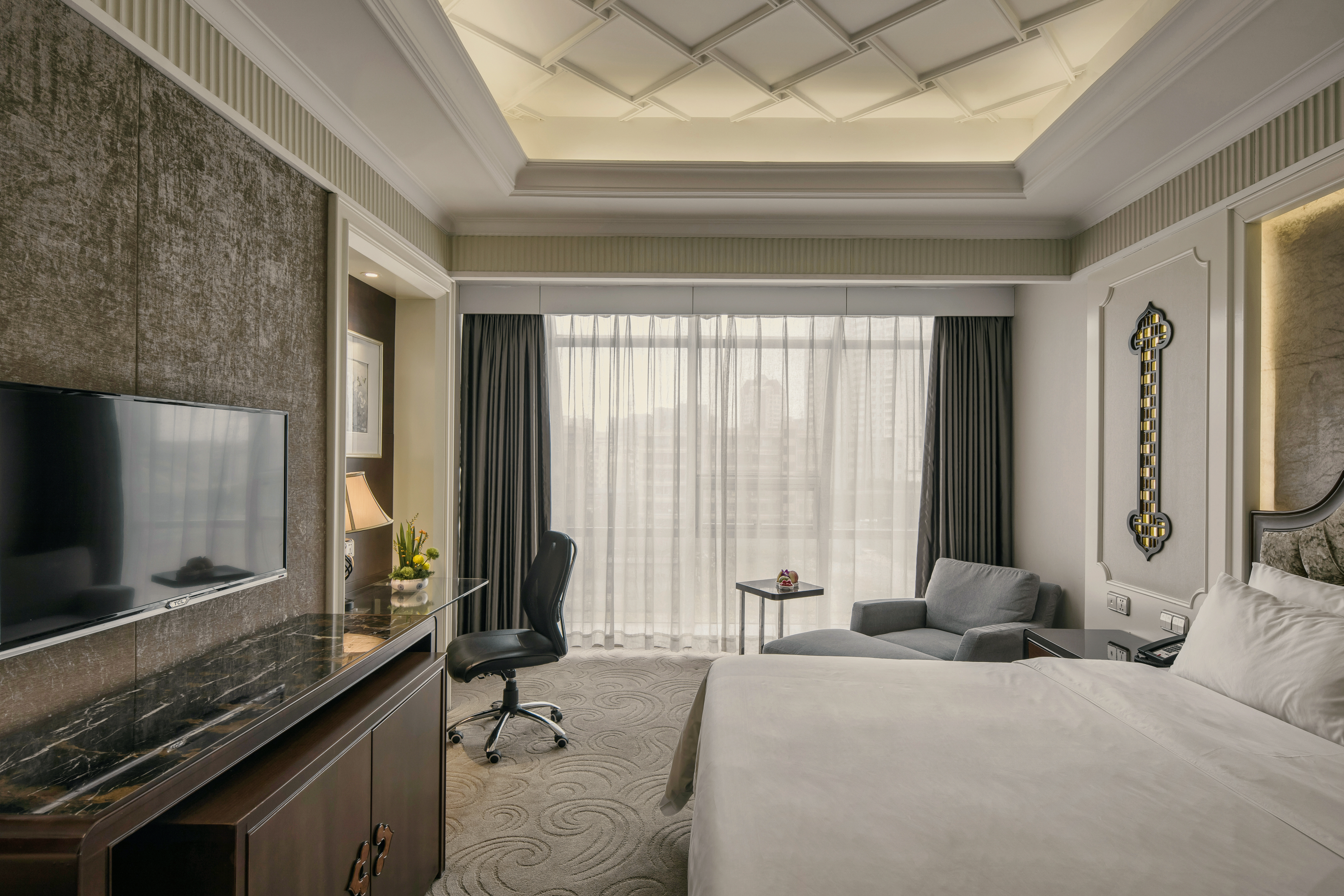 Excemon Ruian Sunshine Hotel零压豪华大床房（舒适静雅+曲径通幽+零压床垫）