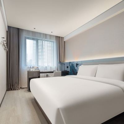 精選大床房-小冰箱+投屏電視+智能馬桶 杭州西湖湖濱浣紗路輕居飯店優惠