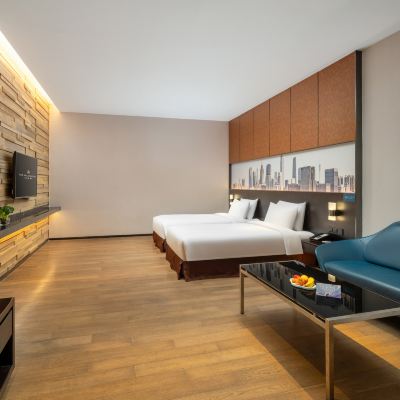 商務雙床套房-【安享睡眠+休閒辦公】 廣州珠江新城木蓮莊飯店優惠