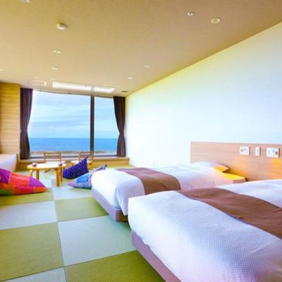 【禁煙】スーペリア和ベッドツイン5名定員シャワーのみ(オーシャンビュー) 夕映えの宿 汐美荘 クーポン