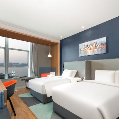 幾木江景雙床房（深睡枕Pro +投屏電視+小冰箱） 杭州濱江星光大道亞朵飯店優惠