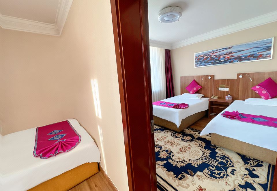 Mongolian Theme Family Room