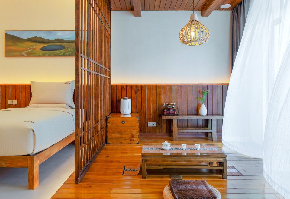 庭院景观双床房