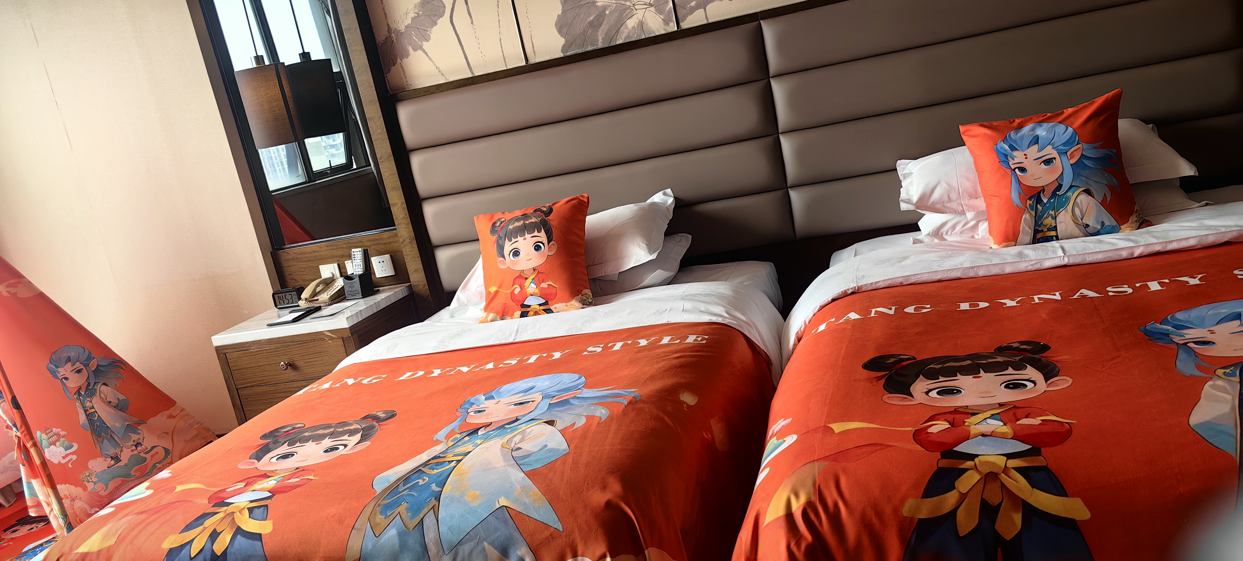 哪吒主题亲子双床房