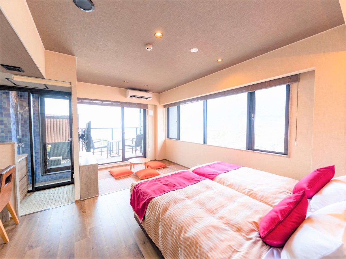 LiVEMAX RESORT ATAMI SEA FRONT【小套房日西合璧房】23㎡+私人露台10㎡信乐露天浴池 禁烟