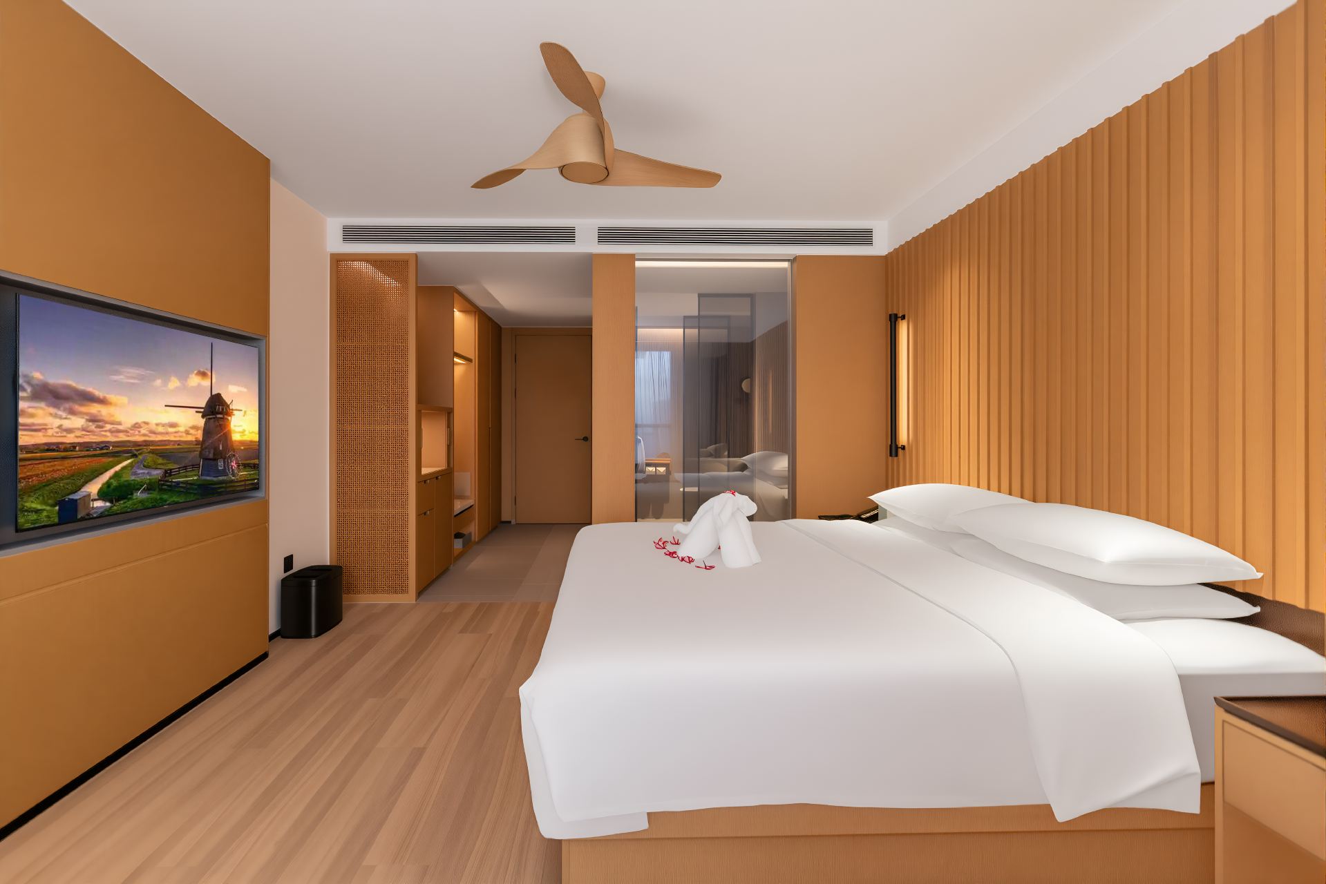 Dongrong Deluxe Mountain And Sea Double Bed Room (Half-Mountain Sea View)