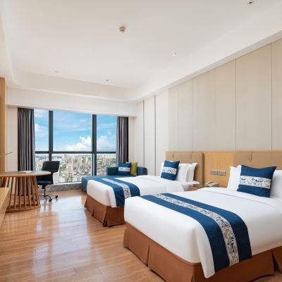 商務雙床房（小冰箱+落地窗） 中山石岐大信酒店優惠