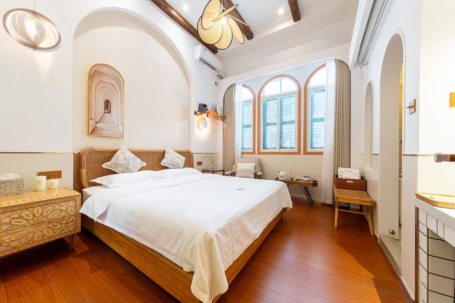 薰夕·迷你复式loft双床房（投影仪+浴缸+中山路骑楼景