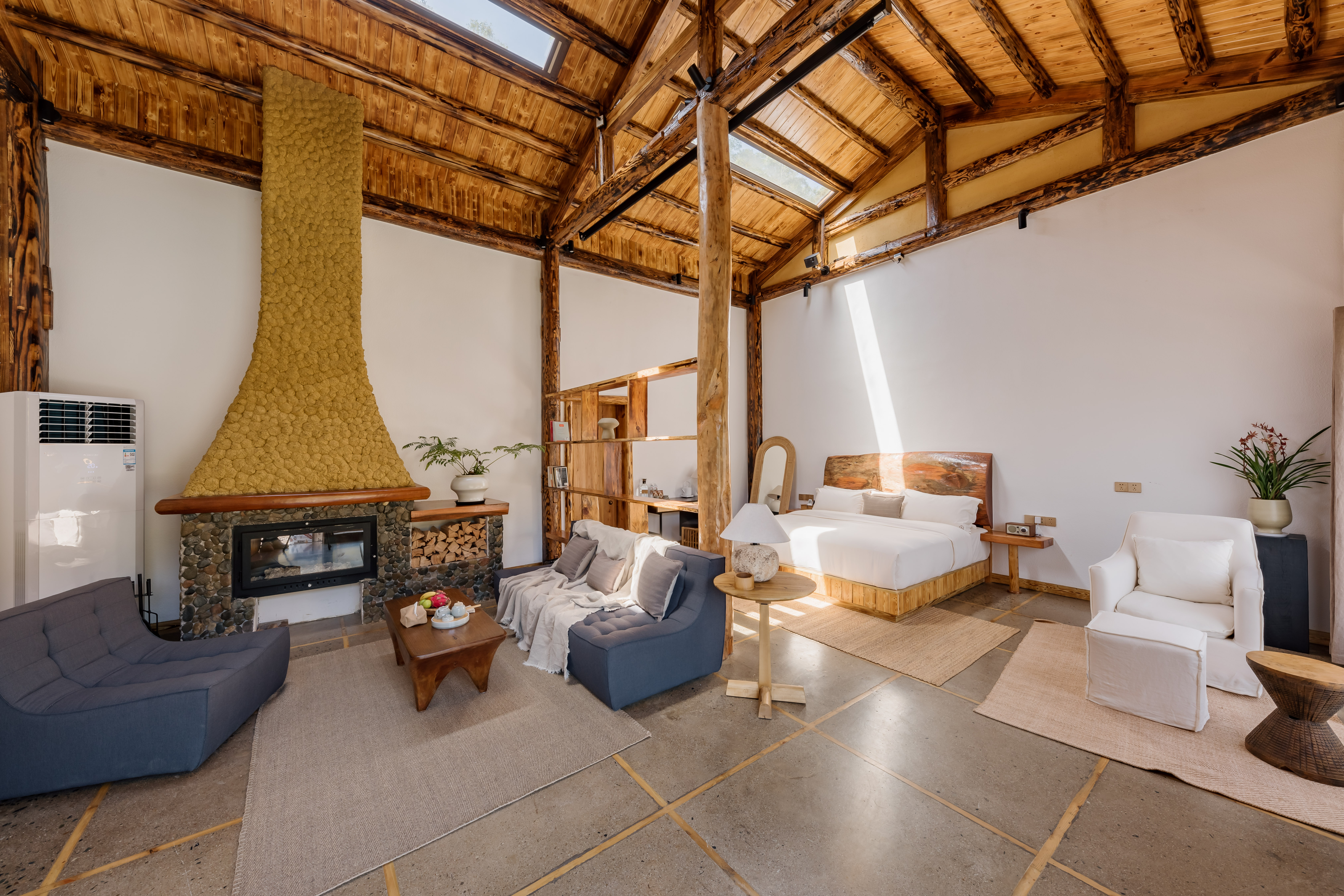 田园观景壁炉大床房