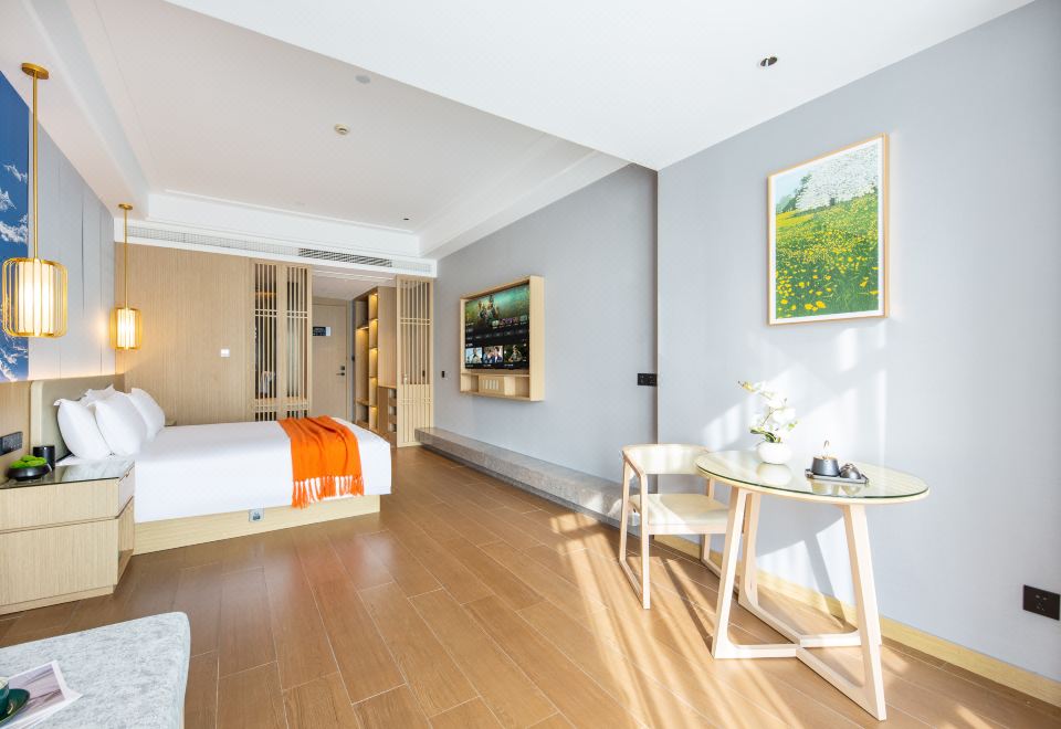 山花 | 智能大床房（亲肤草本洗护+75寸液晶投屏）