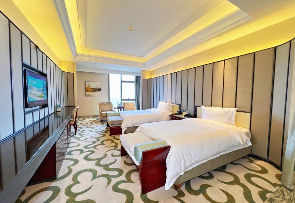 豪華海景雙床房【溫泉+零壓床墊+浴缸】