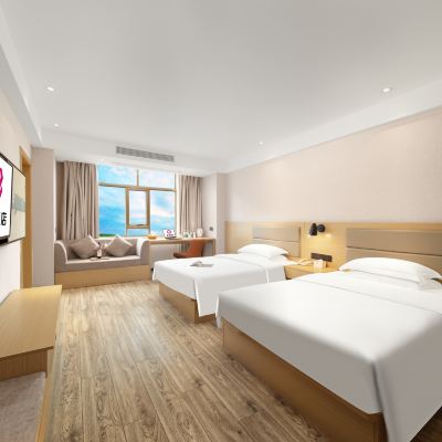 尊享雙人棋牌房（温馨舒適+公區自助洗衣機） 來往時尚酒店（德慶文蘭北路店）優惠