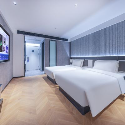 高級雙床房（新風系統+可投屏65寸智能電視） 福州三坊七巷輕居飯店優惠