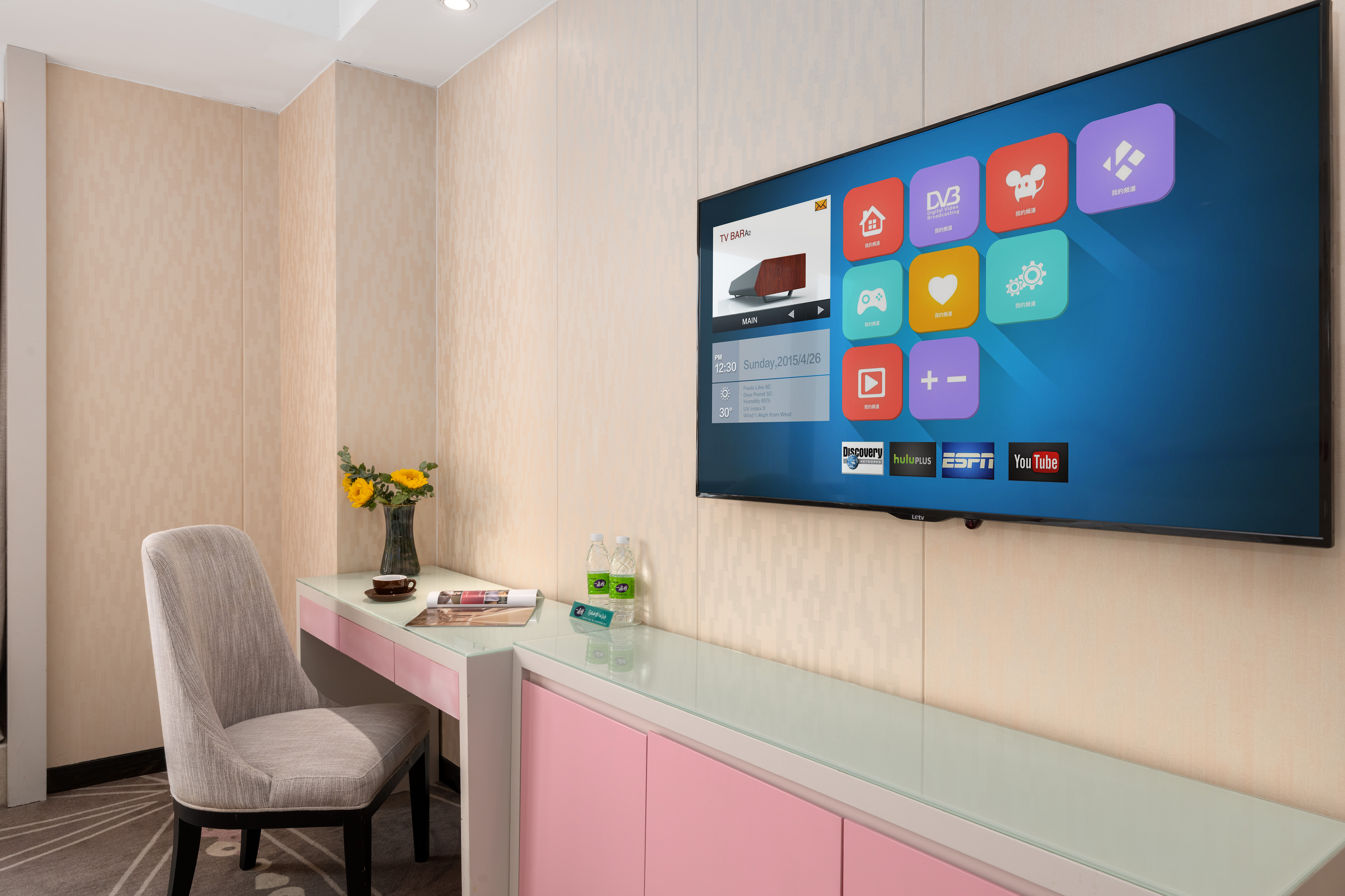 粉色主题双床房（阳光城景+粉梦空间+温馨满屋）