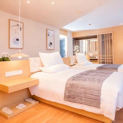 清蓮居雙床房 建國璞隱飯店（大連火車站友好廣場地鐵站店）優惠