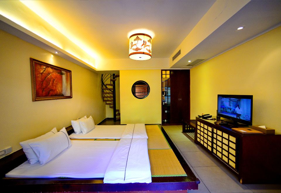 亲水别墅花园复式房|客房直达泳池|独立温泉池