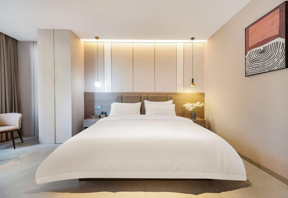 Interior View Double Bed Room (Skin-Friendly Bedding + Air Purifier + Silent Humidifier)