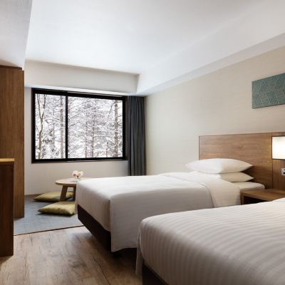 温泉付きプレミアルームツインベッド コートヤード・バイ・マリオット 白馬 クーポン