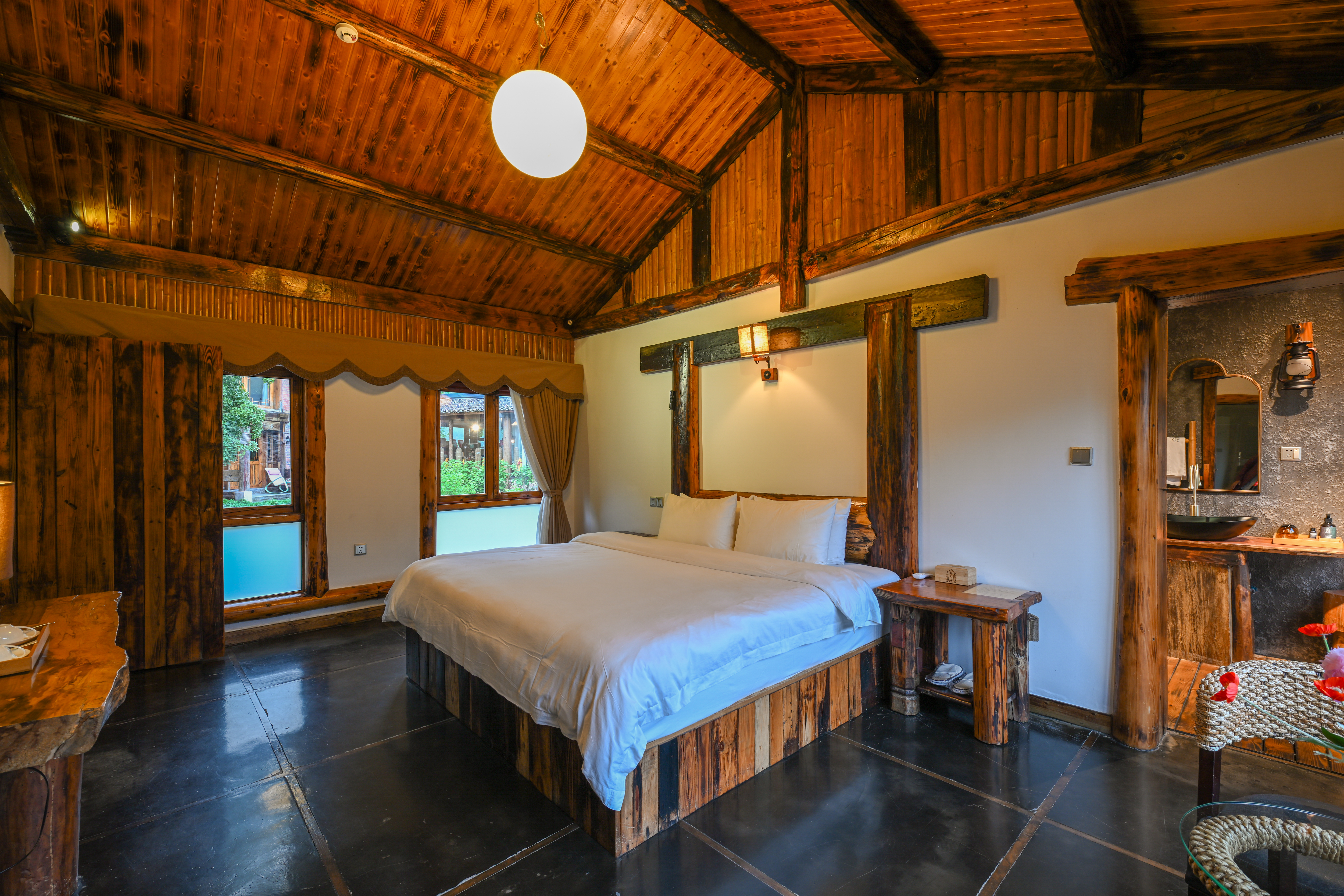 月亮別墅套房+獨棟輕奢+180度觀景