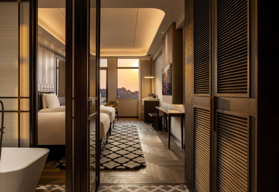 鼓浪嶼海景陽臺雙床房（夕陽海景+開放式陽臺）