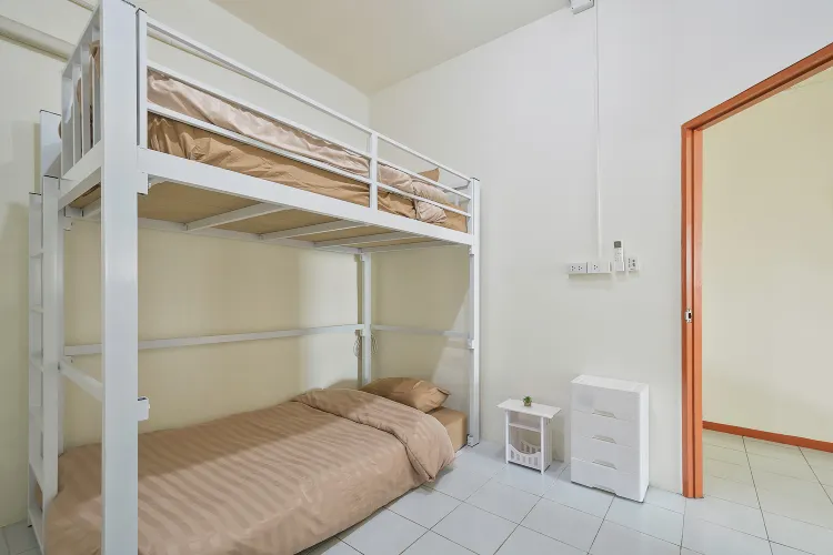 ห้องส่วนตัวแสนสบายพร้อมเตียงสองชั้น