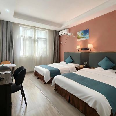 精緻音影雙床房{高清巨幕+海量片源一次性毛巾+漱口杯} 至海家飯店（長樂國際機場店）優惠