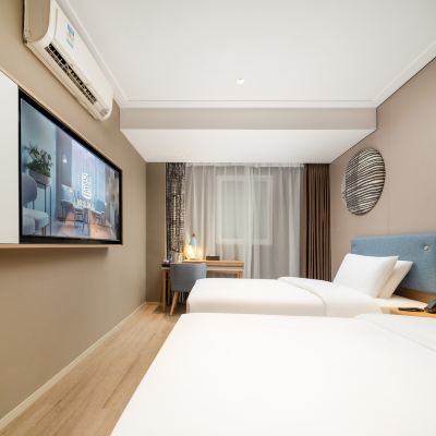 全新雙床房A（55寸投屏電視+徠芬吹風機+安睡床墊） 如家飯店（廣州上下九步行街長壽路地鐵站店）優惠