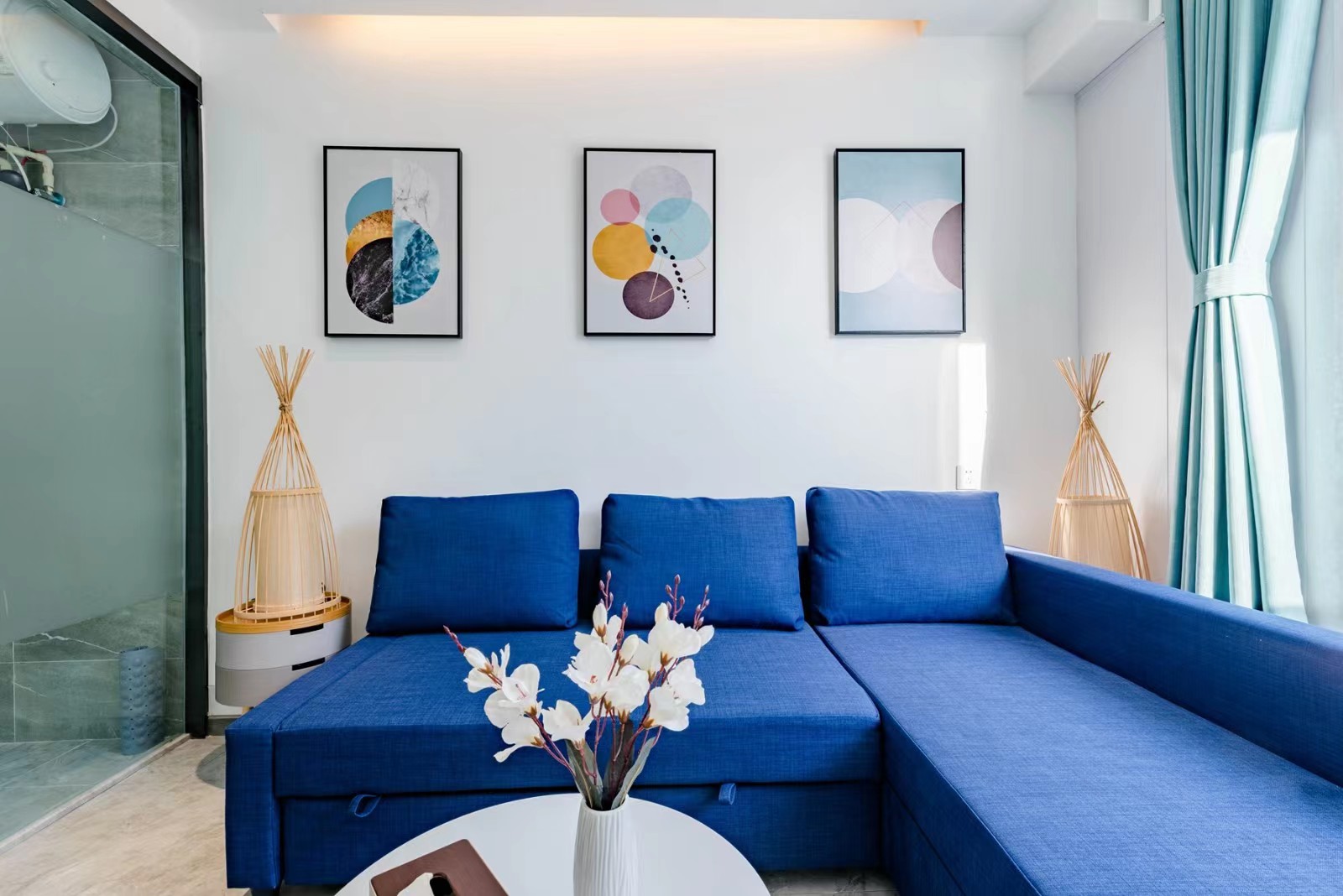 观海loft大床房（全景飘窗+独立客厅+梳化床）