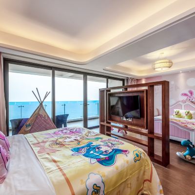 酷芽巴啦啦海景家庭房（子母床） 惠東雙月灣享海温泉度假酒店優惠