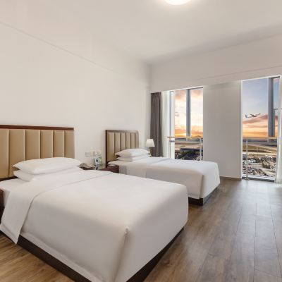 飛行觀景商務雙床房（觀飛機銀翼起降日落美景） 北京明珠飯店（北京大興機場店）優惠