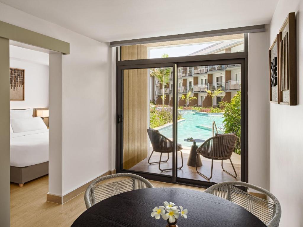 两张双人床海景可使用泳池