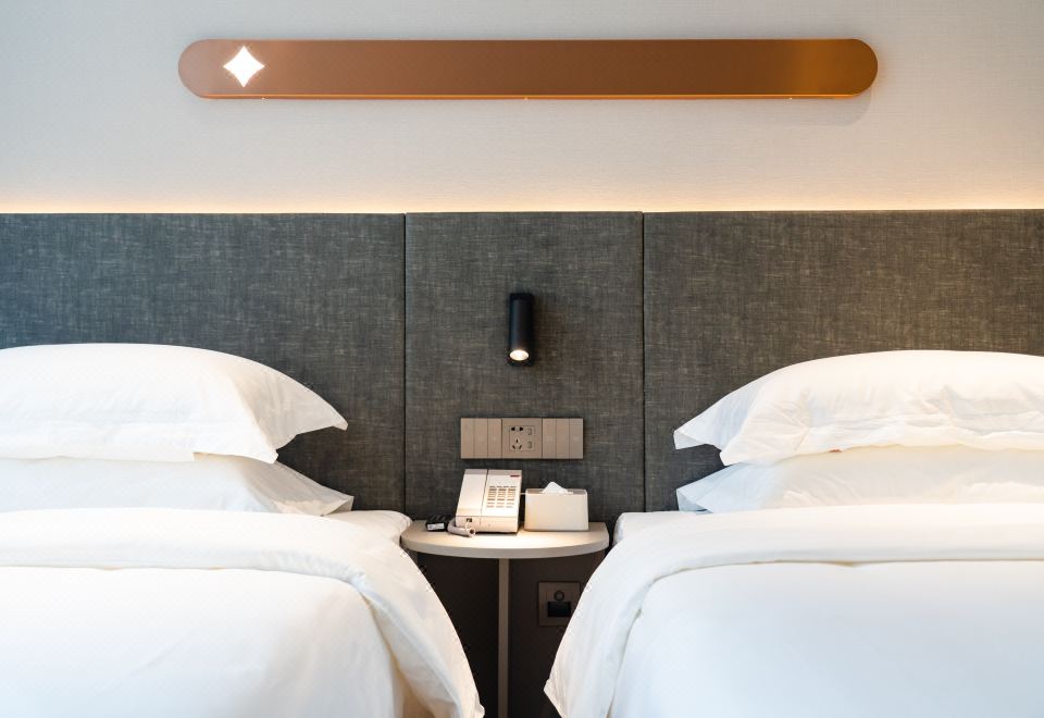 雙床房「簡約時尚+暢享陽光房+可投屏電視」