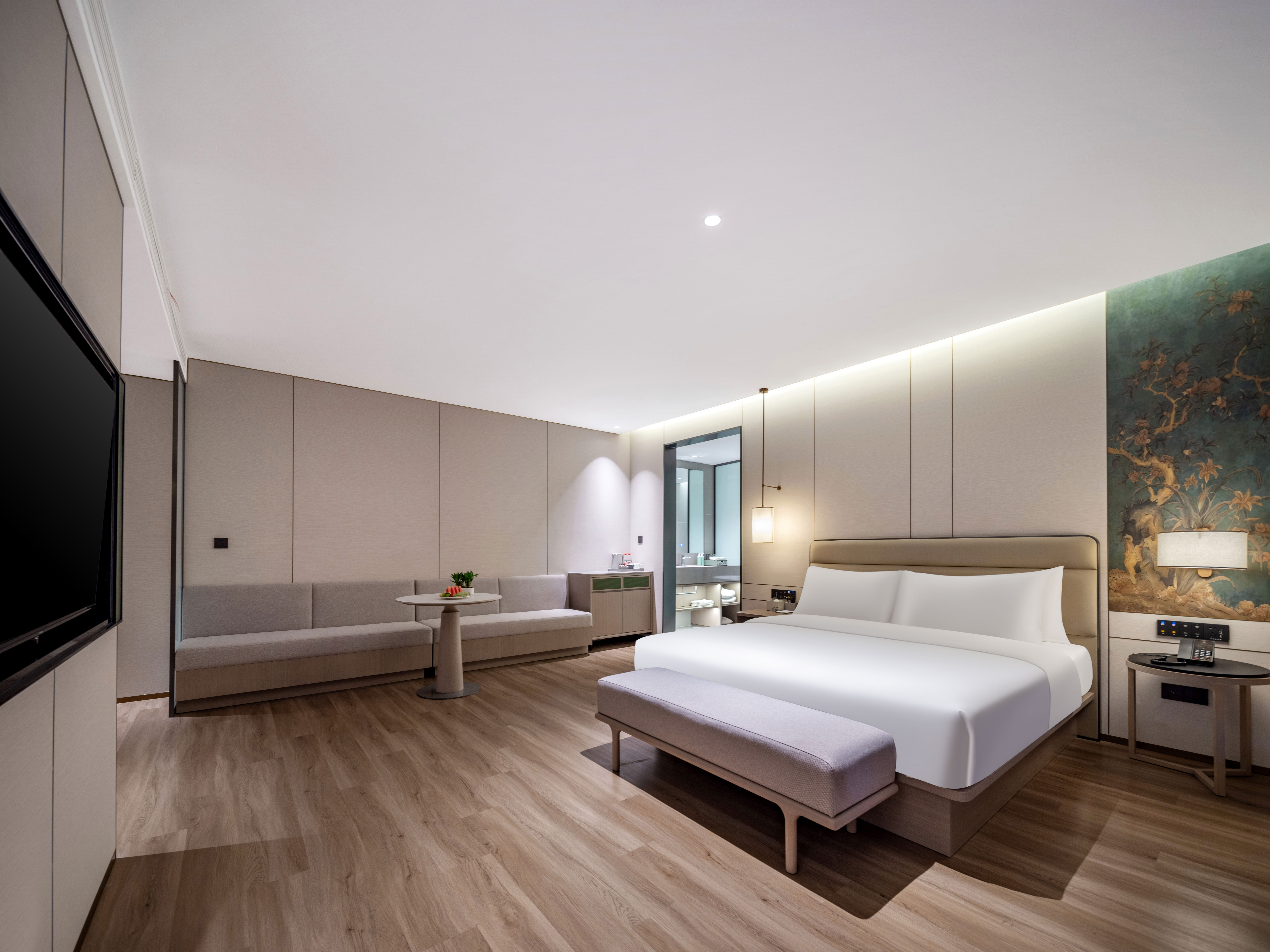 曼享乐活商务大床房-独立浴缸+全景落地窗