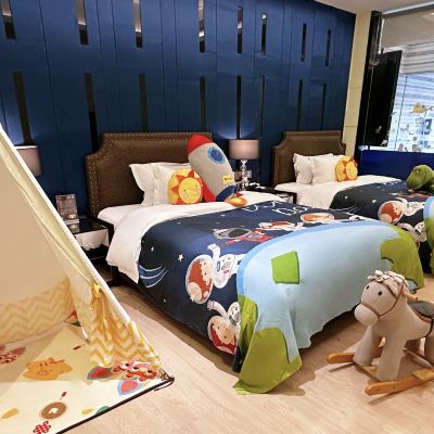 童趣主題雙床房【小童帳篷+搖搖馬+超大陽台】 佛山陶花園藝宿館精品主題酒店（中國陶瓷城店）優惠