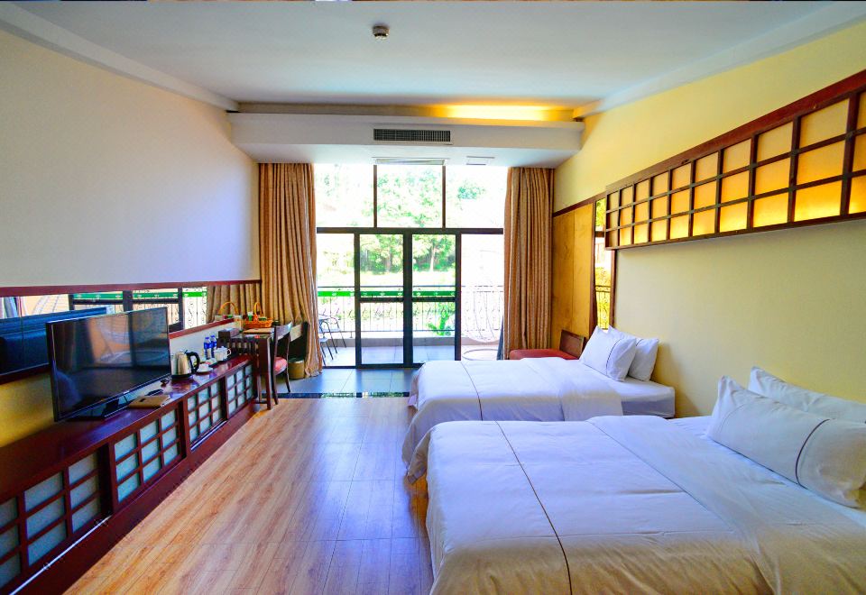 亲水别墅花园复式房|客房直达泳池|独立温泉池