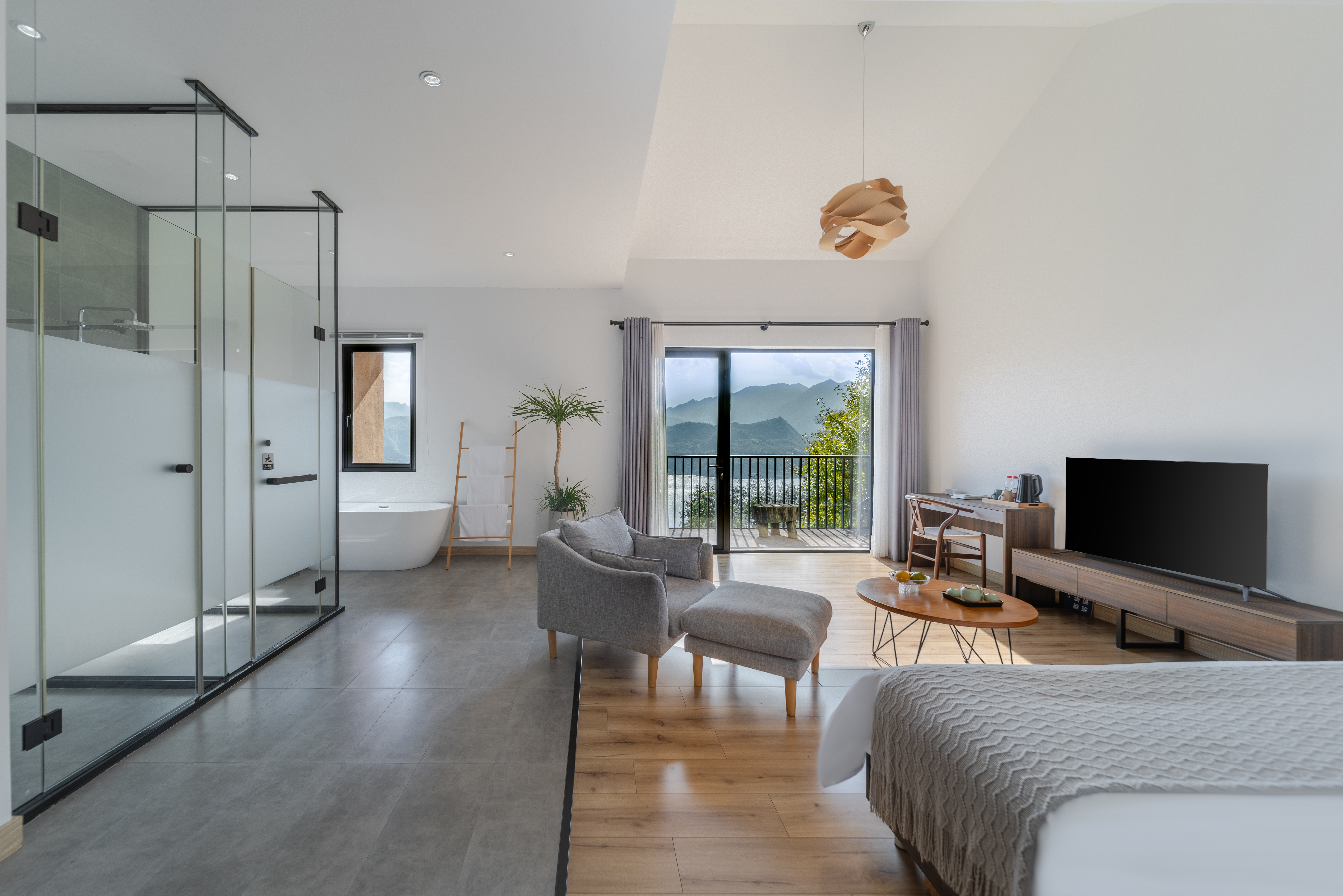 揽月湖景大床房（全景落地玻璃+浴缸）