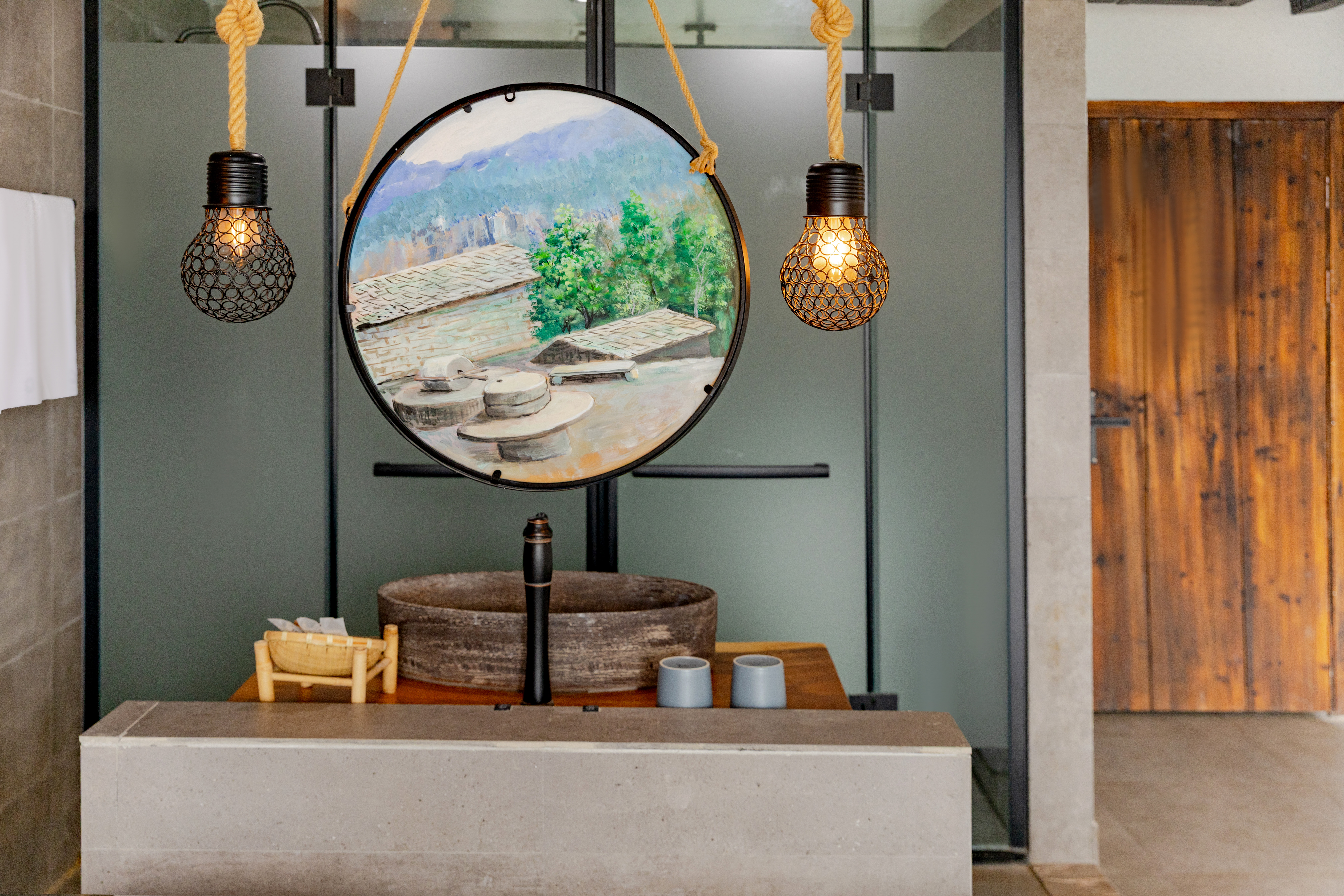 驿家石头大床房【落地窗+乾湿分离】