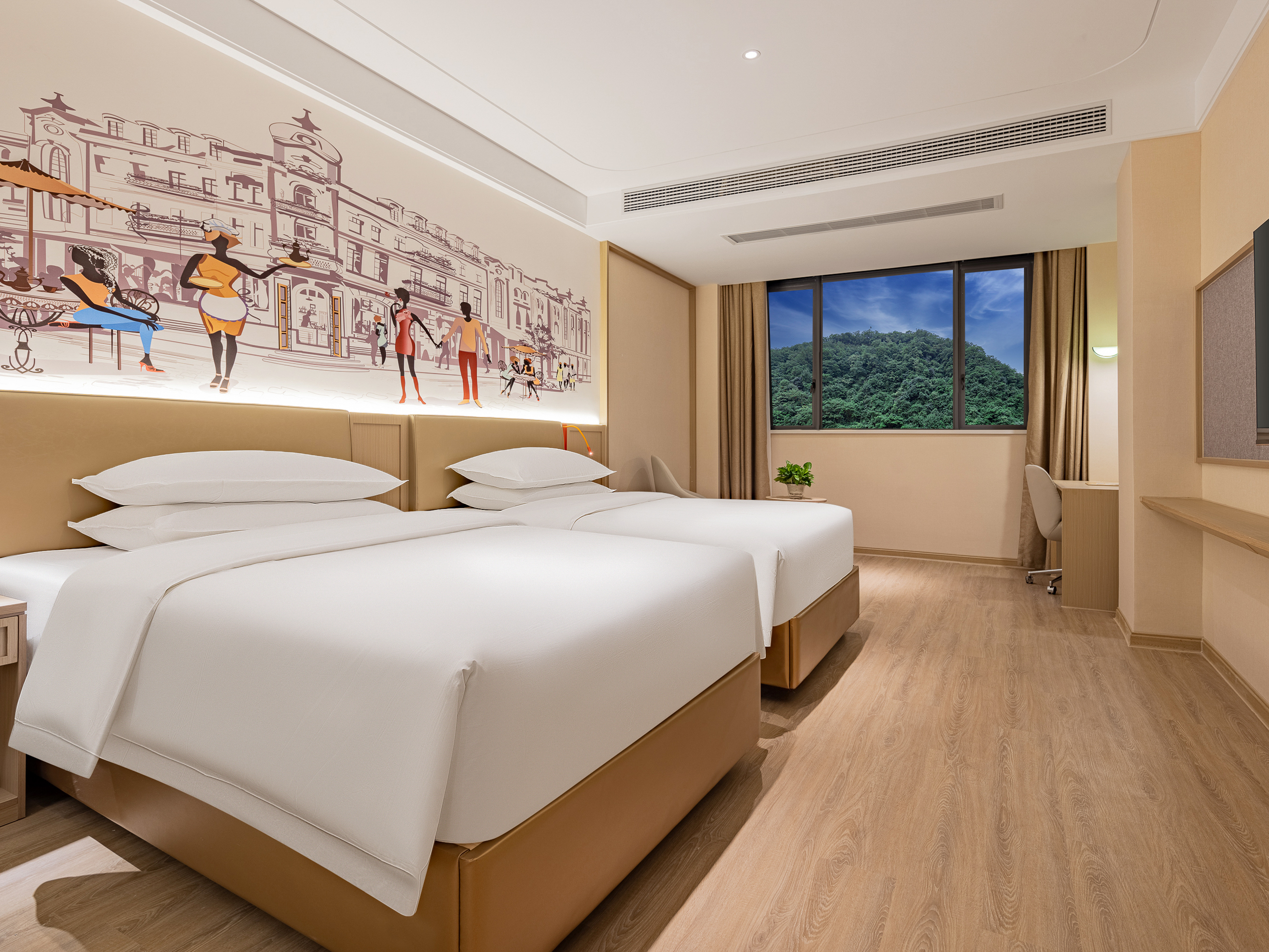 山景雙床房（智能客控.氛圍小夜燈）