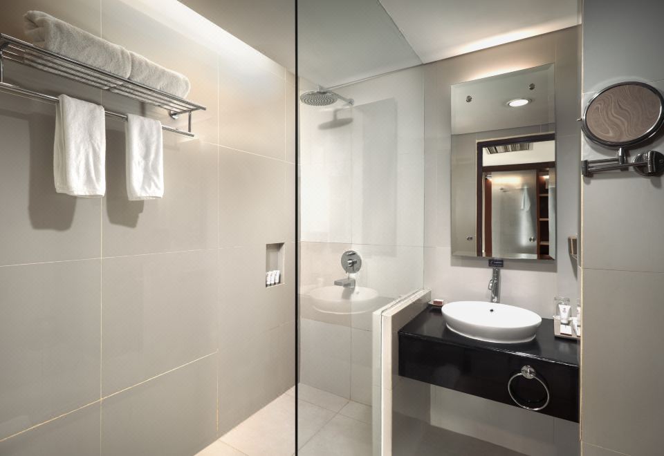 高级城景房，2张单人床，无线网、迷你酒吧、保险箱，可吸烟