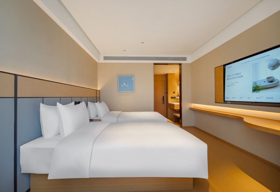 高级双床房【舒适采光|金可儿床垫|拾趣茶具】