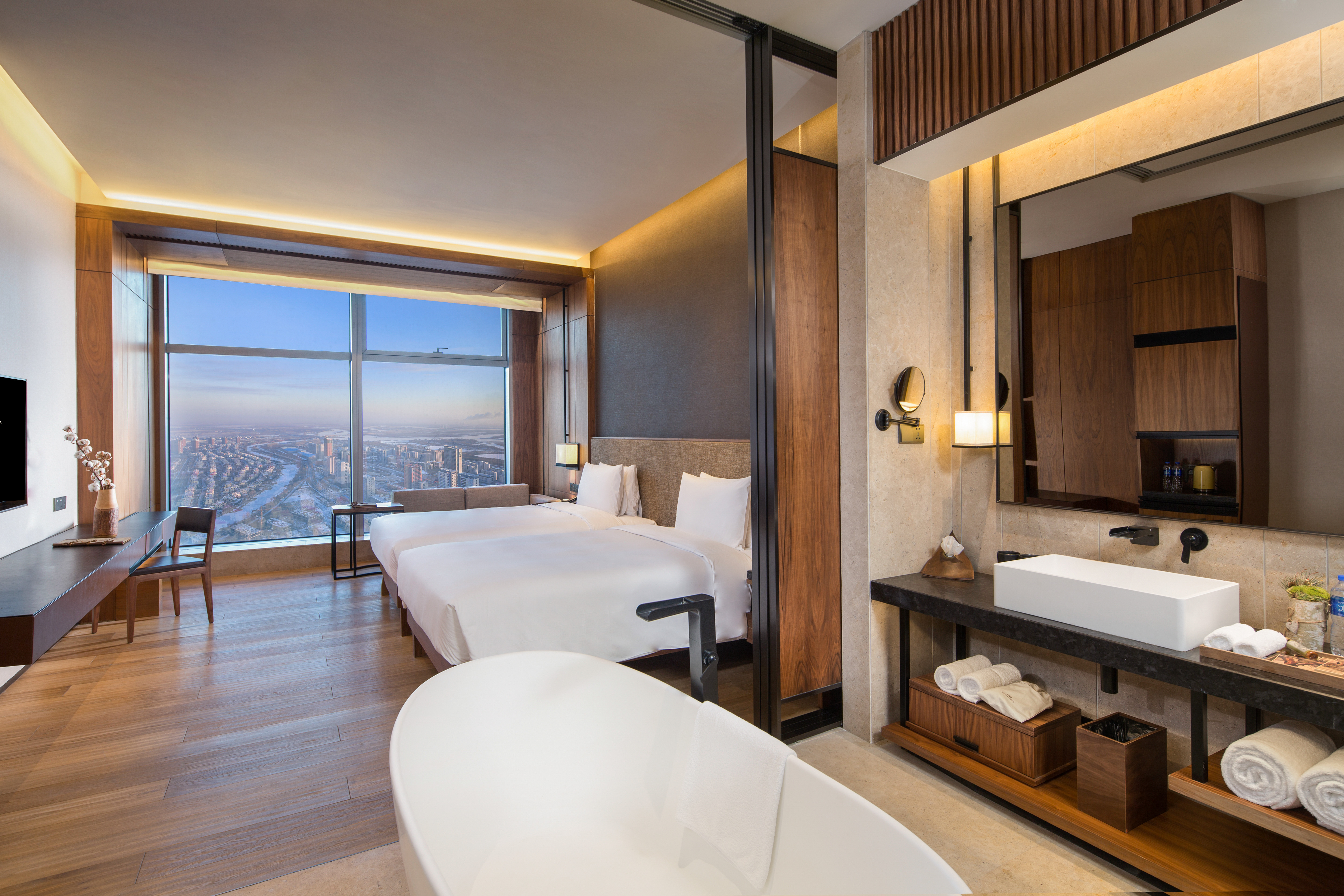 撮羅子-樂水雙床房