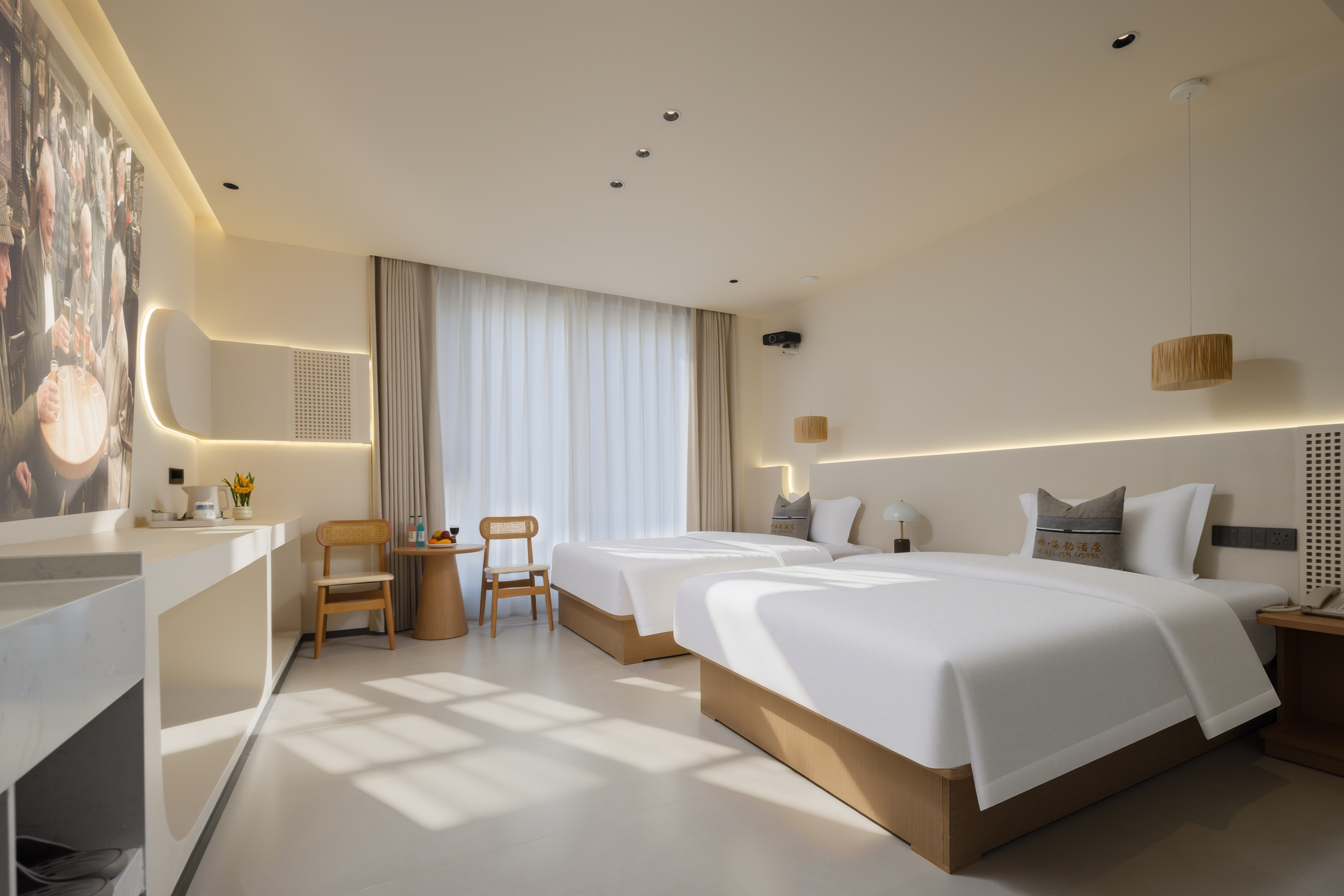 椰风拾光丨雅致双床房[AI智控-柔软床品-畅享影音]