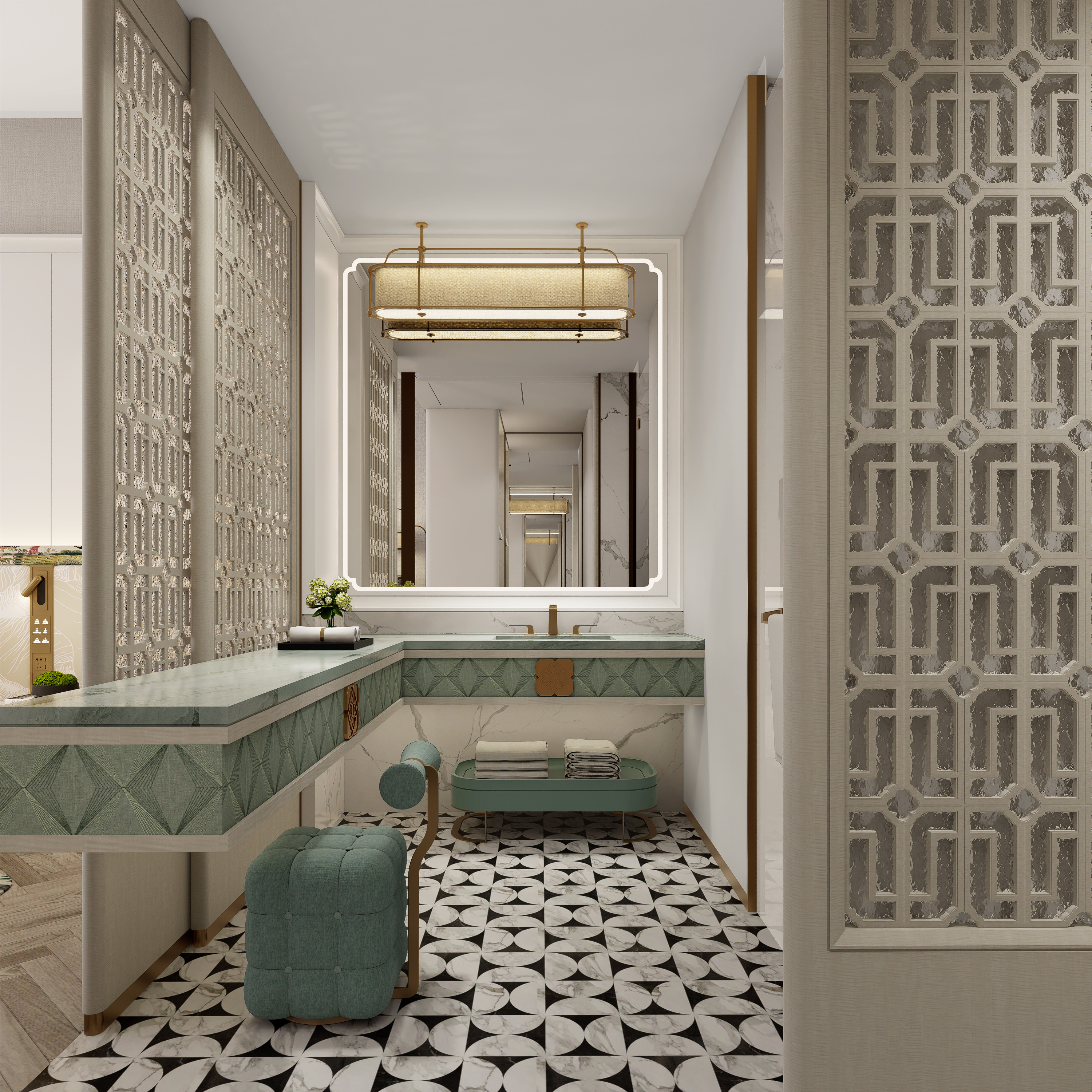 滿洲窗特大床房（雙拼大）