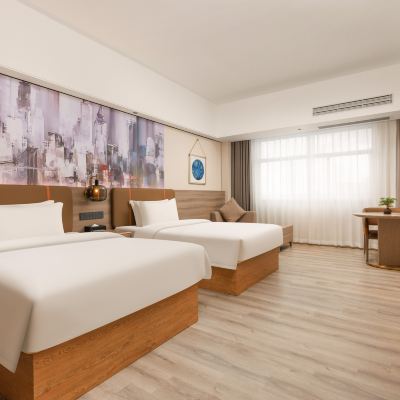 舒眠雙床房（靜音床墊+動人夜景+會客沙發） Amigo米閣酒店（東莞火車站店）優惠