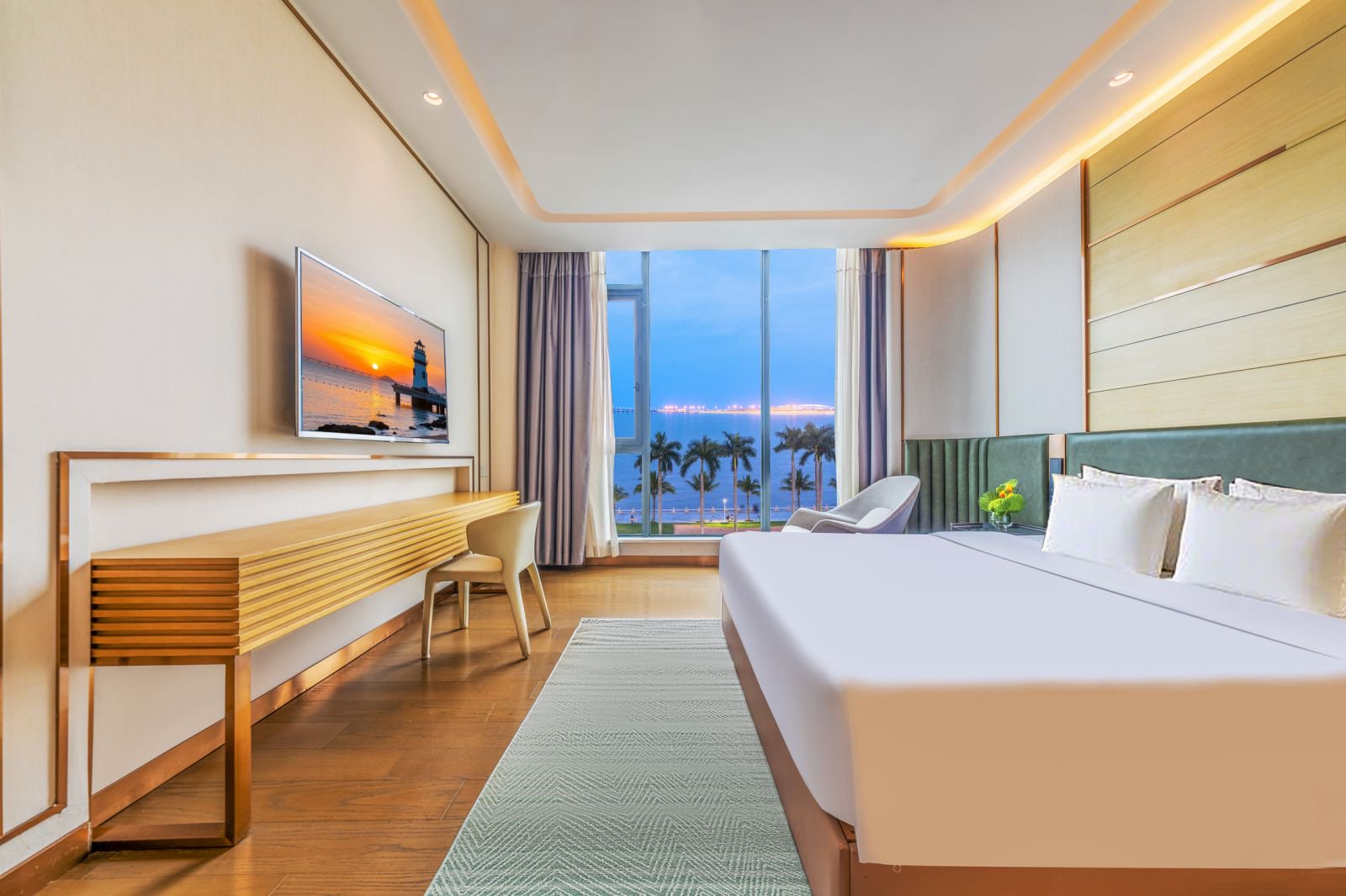 Scenic·豪華海景大床房「浴缸泡澡+觀港珠澳大橋」