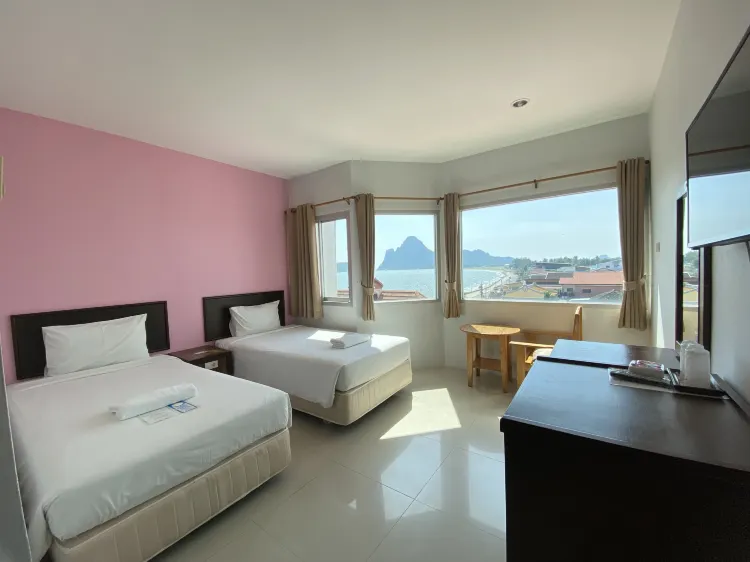 อาคาร 1 ห้องสแตนดาร์ด เตียงแฝด วิวทะเล